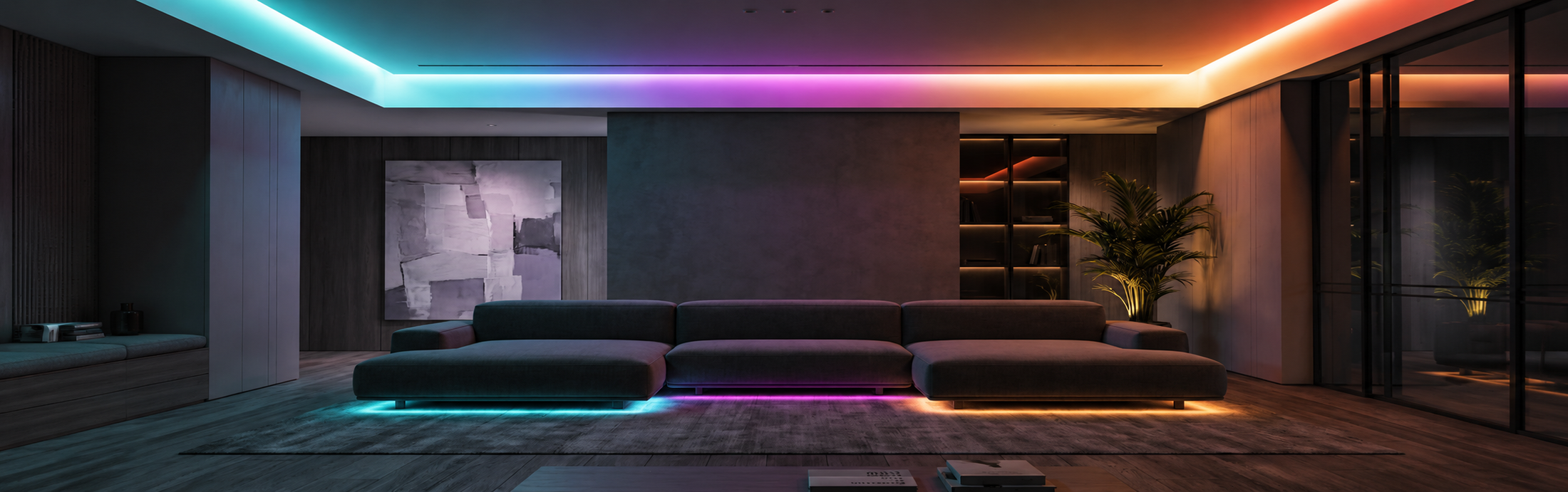 Immersive smart lighting room